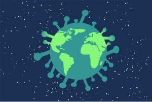 Weltkugel in Form eines Coronavirus / copyright: pixabay