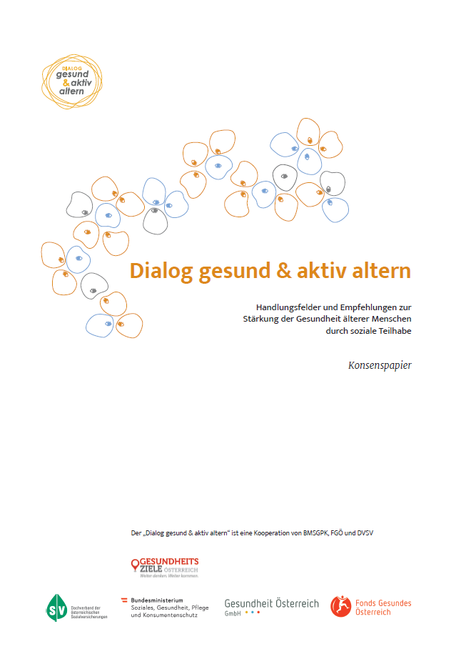 Cover Konsenspapier Dialog gesund & aktiv altern