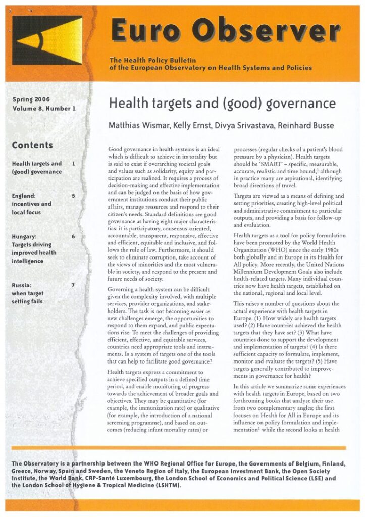 article in euro observer health targets and good governance 2006 768x1087