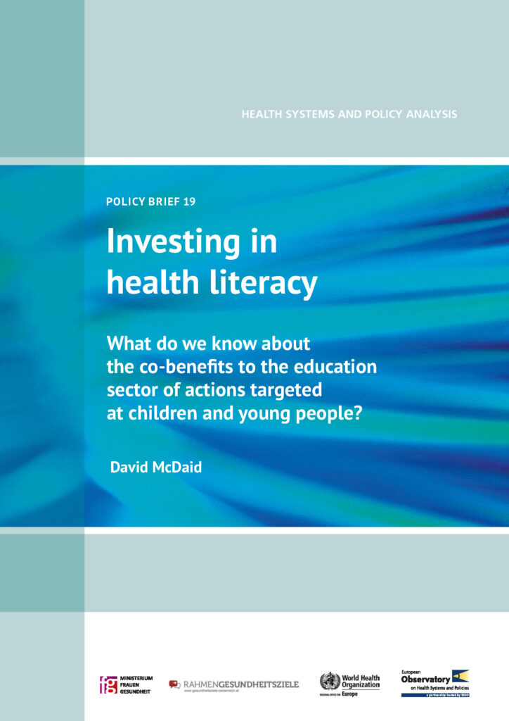 policy brief investing health literacy co benefits to education sector